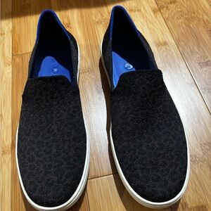Rothy’s 9 Expresson Spot Slip On Knit Sneakers - subtle animal print shoes.